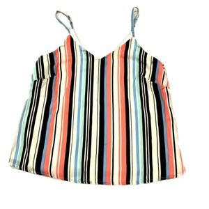 Japna striped adjustable tank top